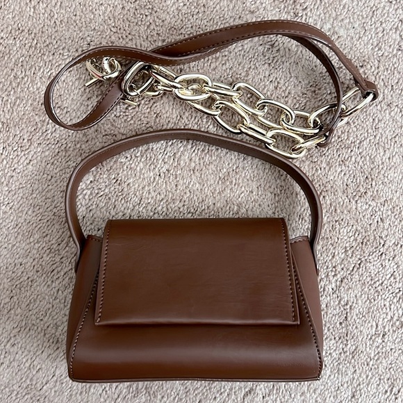 HOUSE OF WANT • We Are Chic Dark Brown Vegan Leather Crossbody Purse Bag Handbag - Picture 12 of 12